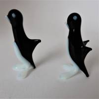 Murano Glas Glasfigur Pinguin Set aus Muranoglas mundgeblasen ohne Gebrauchsspuren wie neu Bild 4