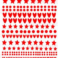 Rub-On Classic Sticker  Herzen Sterne Punkte auf A5 für Glas Emaille, Raysin, Keraflott Holz Bild 3