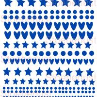 Rub-On Classic Sticker  Herzen Sterne Punkte auf A5 für Glas Emaille, Raysin, Keraflott Holz Bild 5