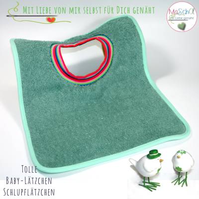 Schlupflätzchen Halstuch Frottee grün