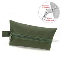 Täschchen wetbag einfarbig KHAKI grün Outdoorstoff, TaTüTa Inhalator Kosmetik, BuntMixxDESIGN Bild 1