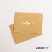 Umschlag mit Namen, Vinyl weiß | Personalisierte Umschläge für Einladungen wie Hochzeit oder Geburtstag Bild 1