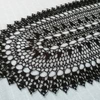 Häkeldeckchen Häkeldecke Decke Tischläufer oval schwarz Handarbeit häkeln Bild 5