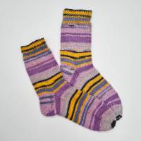 Gestrickte bunte Socken, Gr. 36/37, Stricksocken, Kuschelsocken aus 4 fach Sockenwolle handgestrickt Bild 5