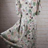 True Vintage 80er Trachten Kleid Dirndl 38 40 M Crazy Folklore Muster Tullmann Maxikleid Bild 4