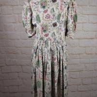 True Vintage 80er Trachten Kleid Dirndl 38 40 M Crazy Folklore Muster Tullmann Maxikleid Bild 6