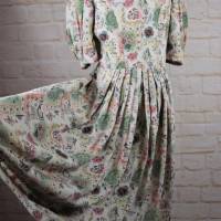 True Vintage 80er Trachten Kleid Dirndl 38 40 M Crazy Folklore Muster Tullmann Maxikleid Bild 7