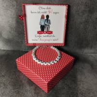 Perlenarmband mit Geschenkbox - Willst du meine Trauzeugin sein? - personalisiert mit Namen & Grafik *Braut, Hochzeit Bild 3