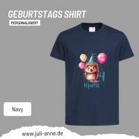 Personalisiertes Shirt GEBURTSTAG Zahl & Name personalisiert Party Igel Bild 2