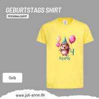 Personalisiertes Shirt GEBURTSTAG Zahl & Name personalisiert Party Igel Bild 3