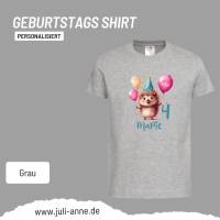 Personalisiertes Shirt GEBURTSTAG Zahl & Name personalisiert Party Igel Bild 5