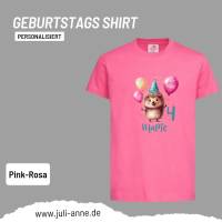Personalisiertes Shirt GEBURTSTAG Zahl & Name personalisiert Party Igel Bild 6
