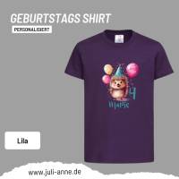 Personalisiertes Shirt GEBURTSTAG Zahl & Name personalisiert Party Igel Bild 7