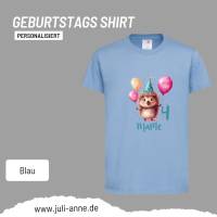 Personalisiertes Shirt GEBURTSTAG Zahl & Name personalisiert Party Igel Bild 9