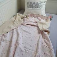 Musselindecke 160x130 cm Kinder Bettdecke Double Gauze Tischedecke leichte Decke aus Baumwolle rosa Frühlingskollektion Bild 3