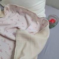 Musselindecke 160x130 cm Kinder Bettdecke Double Gauze Tischedecke leichte Decke aus Baumwolle rosa Frühlingskollektion Bild 6