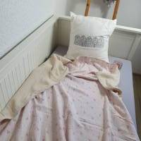 Musselindecke 160x130 cm Kinder Bettdecke Double Gauze Tischedecke leichte Decke aus Baumwolle rosa Frühlingskollektion Bild 8