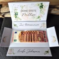 Geldgeschenk Kommunion Erste Million | Explosionsbox Geldgeschenk | Geschenk mit Namen | individualisiertes Geschenk Bild 5