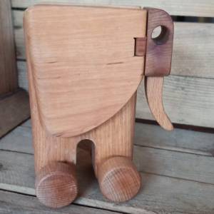 Elefant Spielfigur aus Holz für Kinder Spielzeug aus Naturholz ohne Lack Bild 8