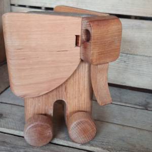 Elefant Spielfigur aus Holz für Kinder Spielzeug aus Naturholz ohne Lack Bild 9