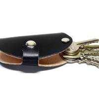 Leder Schlüsselbund Schlüsseletui Personalisierbar – Saddle OX – Black Bild 2