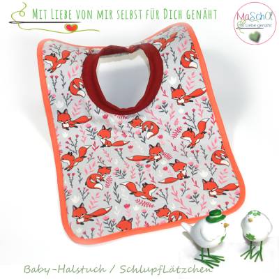 Schlupflätzchen Halstuch Fuchs aus Baumwolle – Perfekter Schutz für Babys