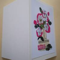 Grußkarte mit Blumenmotiv ,,APRIL“ Collage Original Bild 4
