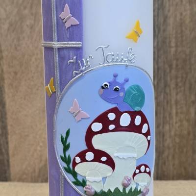 Taufkerze 25x8 - Holografisch - In verschiedenen Farben -