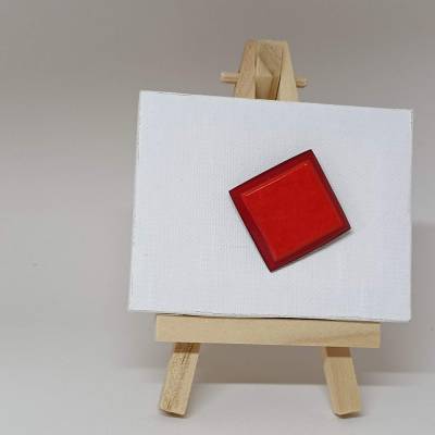 Schmuckbrosche aus Papier – Damen Accessoire Einzigartig und nicht Alltäglich **Rot**