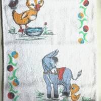 Vintage Handtuch Kinderhandtuch Küken und Esel aus den 70er Jahren Bild 2