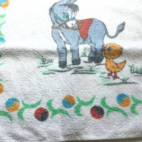Vintage Handtuch Kinderhandtuch Küken und Esel aus den 70er Jahren Bild 4
