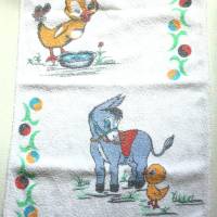 Vintage Handtuch Kinderhandtuch Küken und Esel aus den 70er Jahren Bild 9