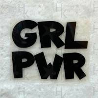 Bügelbild - GRLPWR | Girlpower | Logo | Statement - viele mögliche Farben Bild 1