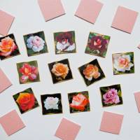 Handmade Memory-Spiel Rosen für Erwachsene mit 12 Paaren als Geschenk zum Muttertag Bild 2