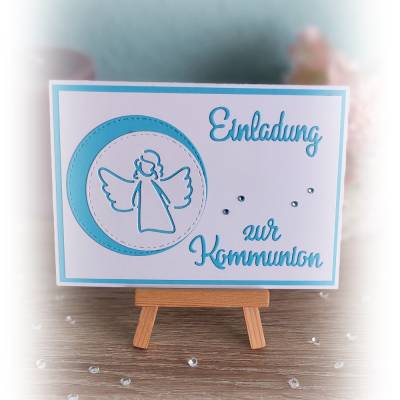 10 Stück Einladungskarten zur Kommunion, Konfirmation, Taufe | Handmade