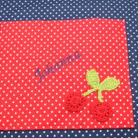 Kinderschürze dunkelblau rot Kirsche mit Namen personalisiert  / Schürze für Kinder / Kochschürze / Backschürze Bild 3