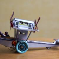 Blechspielzeug Paya Flugzeug zum Aufziehen Bild 3