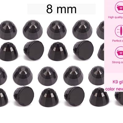 K9 Cabochon - ca. 8mm - Höhe ca. 6 mm - K9 Glas - pro Packung 1 Stk.