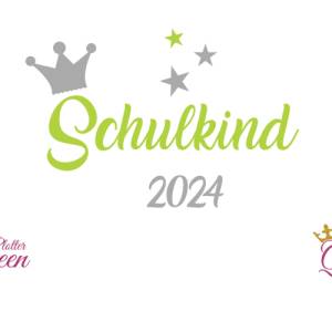 Bügelbild Schulkind 2024  mit Krone und Sternen Bild 6