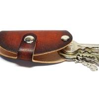 Leder Schlüsselbund Schlüsseletui Personalisierbar – Saddle OX – Antique Dark Bild 2
