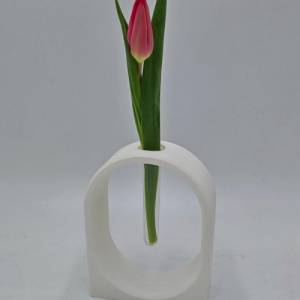 Ellipse Reagenzglas, Kunstblumen, 3D Druck, Dekoration, Valentinstag Geschenk, Hochzeit Tischdeko,Romantische Vasen, Ges Bild 3