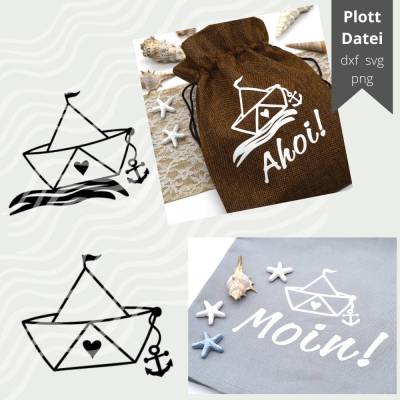 Plotterdatei Boot Faltboot maritim