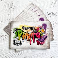 12 Graffiti Einladungskarten mit passend farbig bedruckten Umschlägen Bild 5