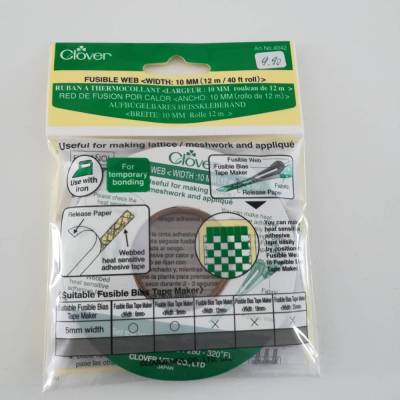 Clover Aufbügelbares Heissklebeband Breite 10 mm, länge 12 Meter
