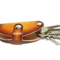 Leder Schlüsselbund Schlüsseletui Personalisierbar – Saddle OX – Antique Light Bild 2
