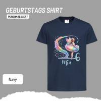 Personalisiertes Shirt GEBURTSTAG Zahl & Name personalisiert ~ Ballerina Fee Bunt Schmetterlinge Bild 3
