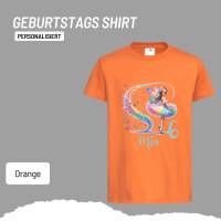Personalisiertes Shirt GEBURTSTAG Zahl & Name personalisiert ~ Ballerina Fee Bunt Schmetterlinge Bild 5