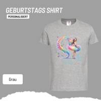 Personalisiertes Shirt GEBURTSTAG Zahl & Name personalisiert ~ Ballerina Fee Bunt Schmetterlinge Bild 6