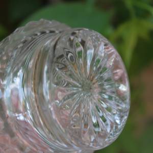 Kristall Vase 21,5 cm Waffelmuster 24 % Bleikristall  60er 70er Jahre DDR Bild 7