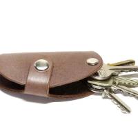 Leder Schlüsselbund Schlüsseletui Personalisierbar – Saddle Box OX – Cocoa Light Bild 2